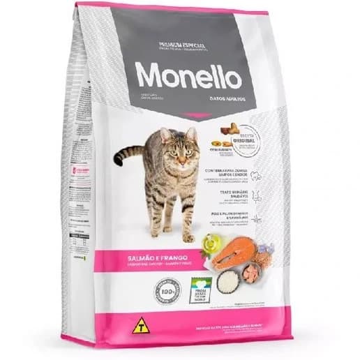 غذای خشک گربه میکس مونلو با طعم ماهی سالمون و مرغ 15 کیلوگرم | Monello cat food Mix Salmon &amp; Chicken 15KG