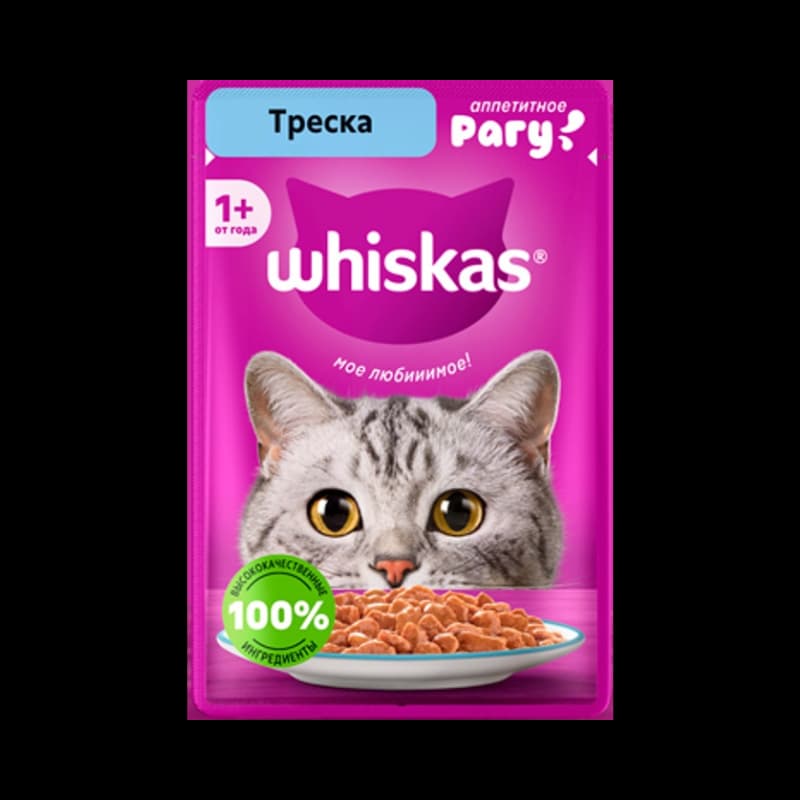پوچ گربه ویسکاس با طعم ماهی کاد وزن 75 گرم | Whiskas Pouch With Cod Fish 75gr