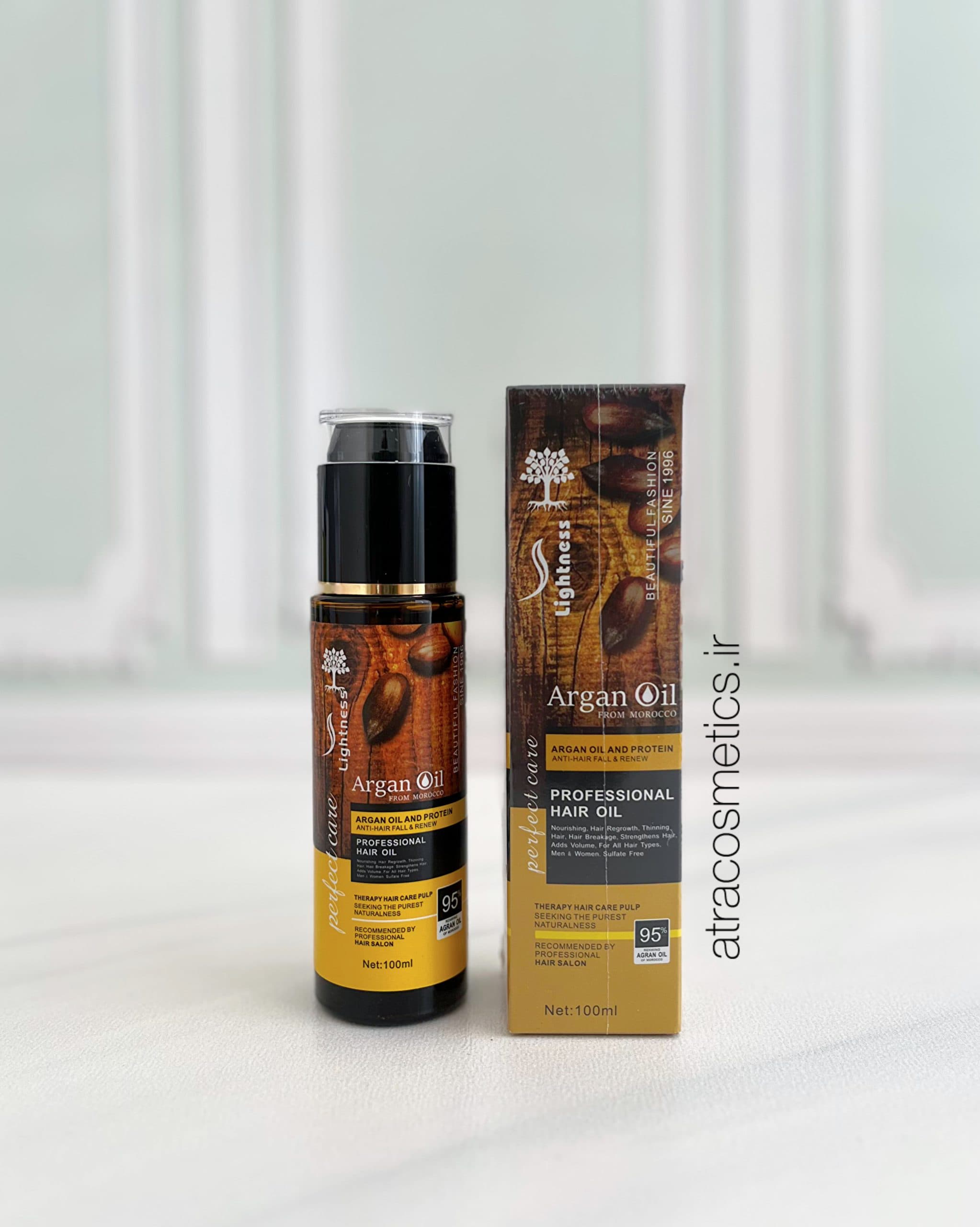 روغن آرگان شیشه‌ای لایتنس Lightness Argan Oil