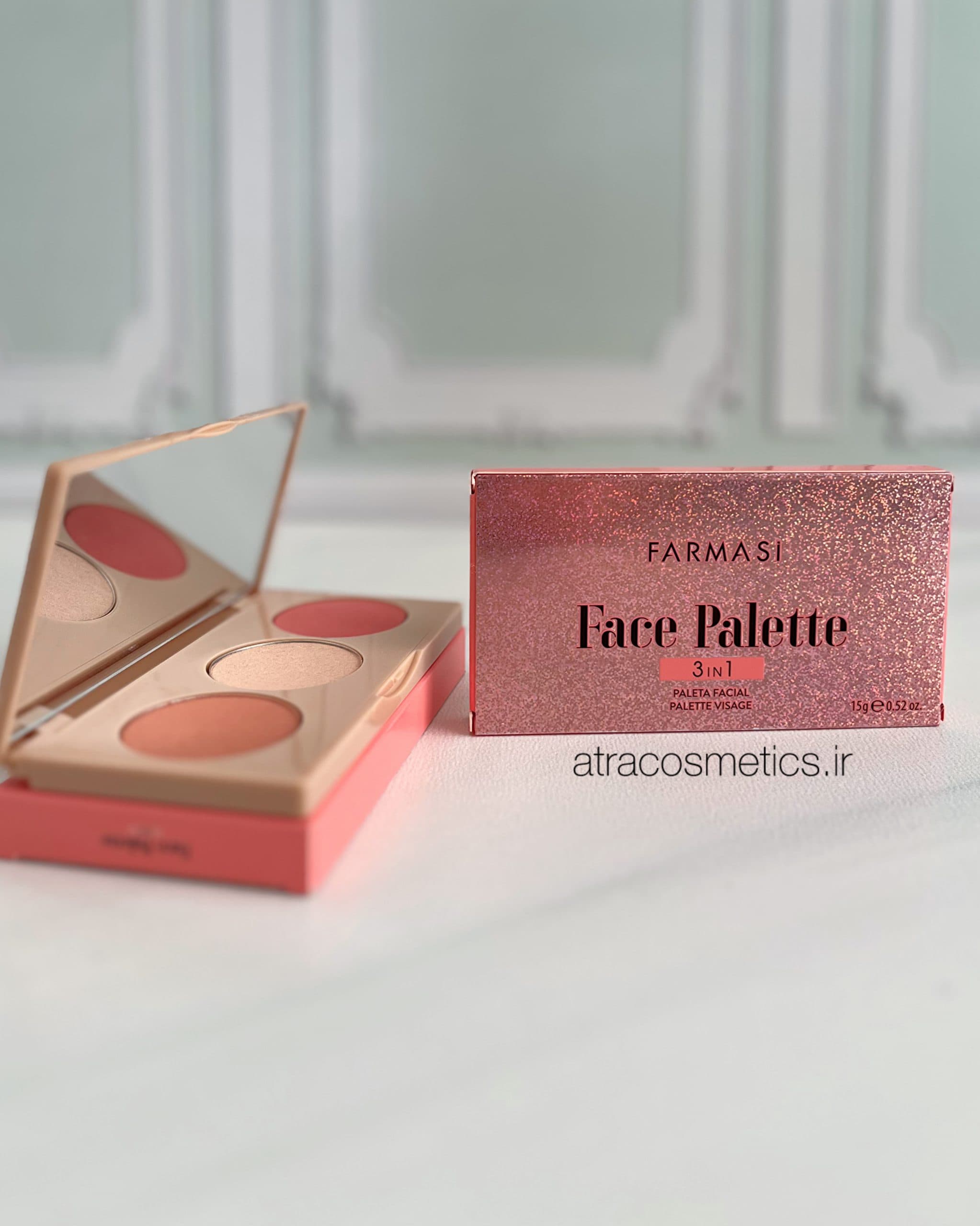 پالت سه‌کاره فارماسی Farmasi 3-in-1 Face Palette