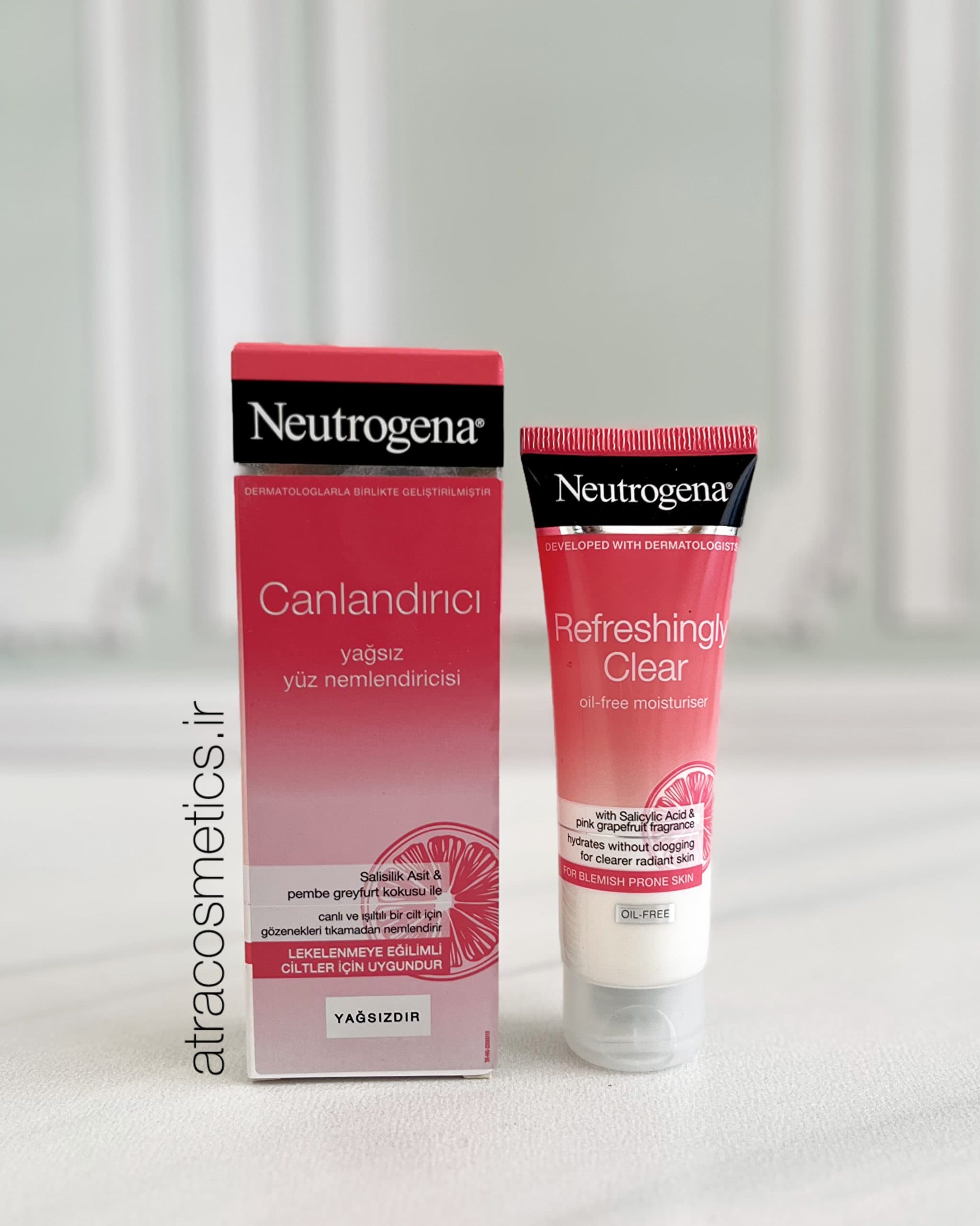 کرم مرطوب‌کننده‌ی و ضد آکنه گریپ‌فروت نوتروژینا Neutrogena Oil-Free Acne Moisturizer Pink Grapefruit