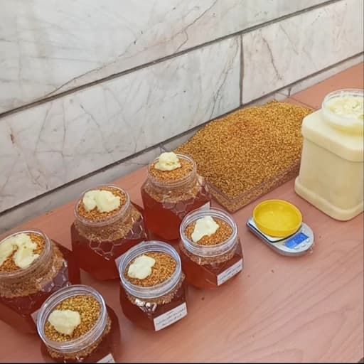 معجون سفارشی ،ترکیب عسل طبیعی و گرده گل کوهستان و ژل رویال اصل ایرانی(ارسال رایگان با 2 میلیون خرید از غرفه)