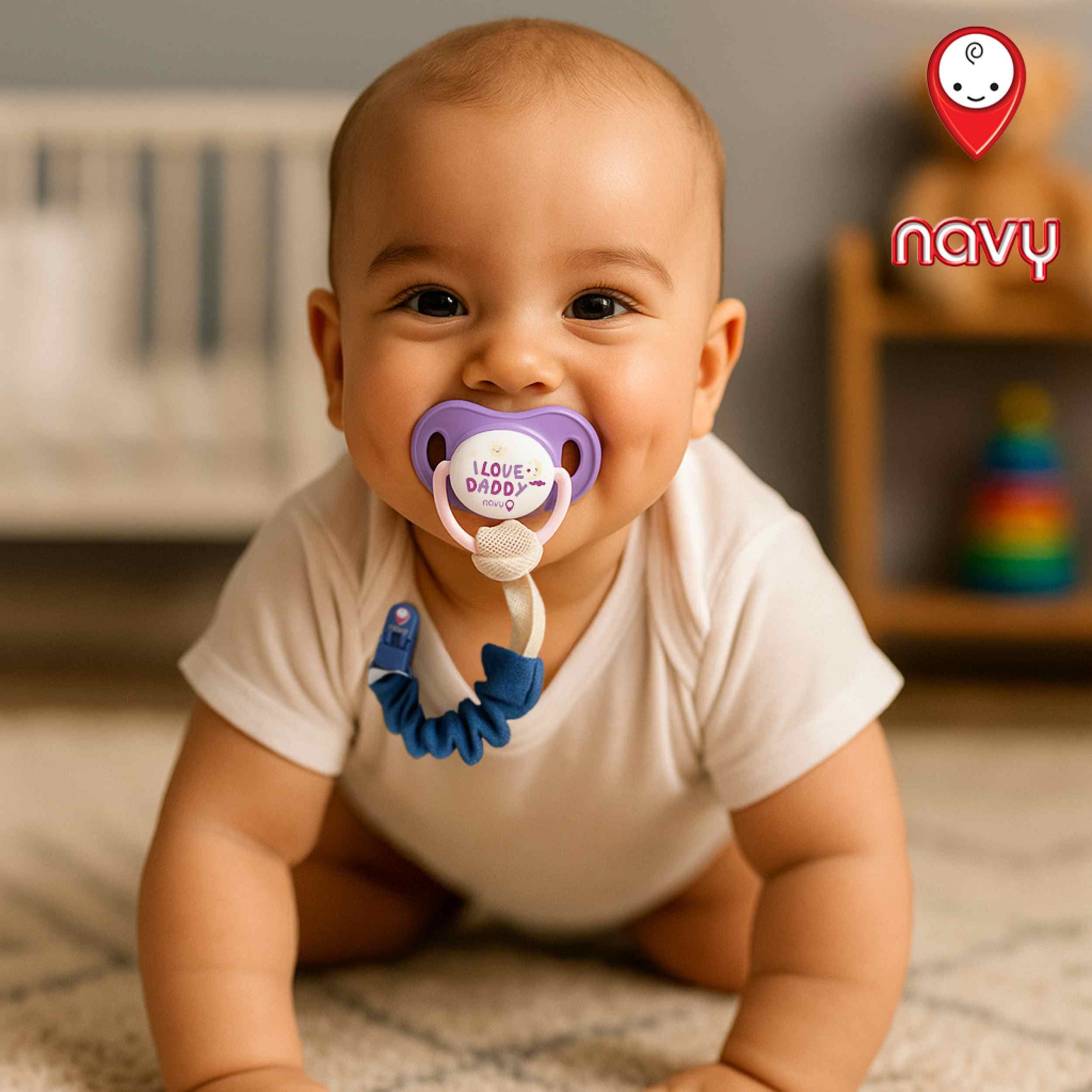 بند پستانک ناوی پارچه ای کش دار