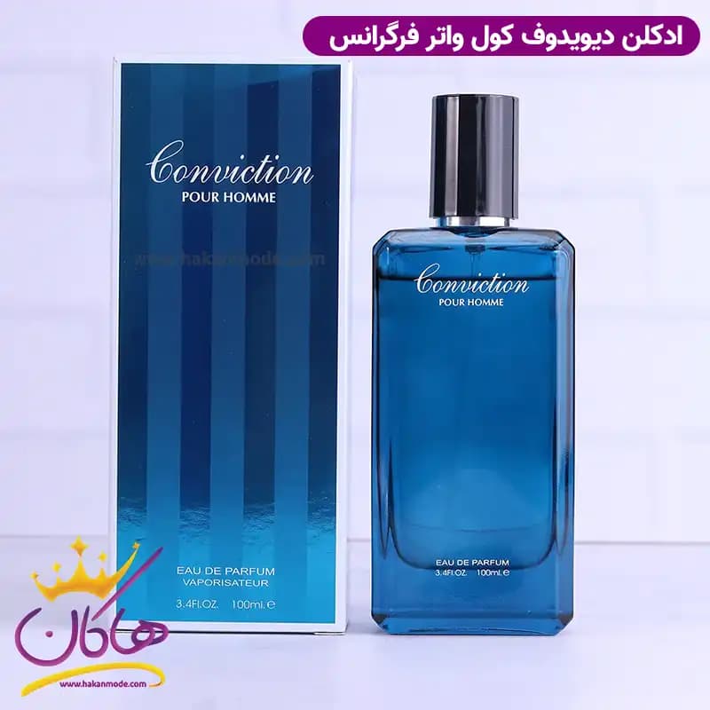 ادکلن مردانه دیویدوف کول واتر فراگرنس ورد کانویکشن 100 میل