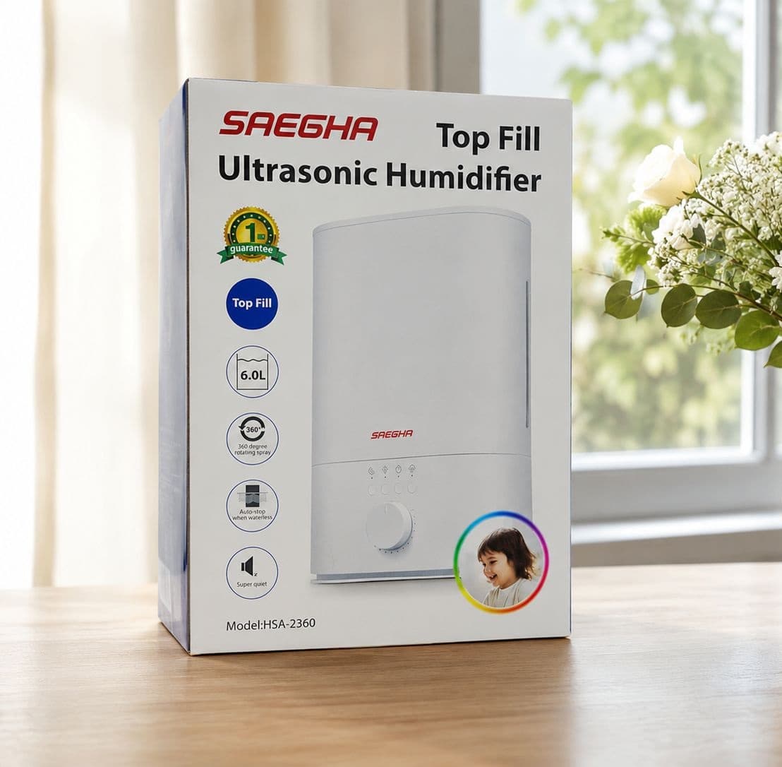 دستگاه بخور سرد صاعقه 6 لیتری توربو دار مدل HSA-2360 — تصویر ۶