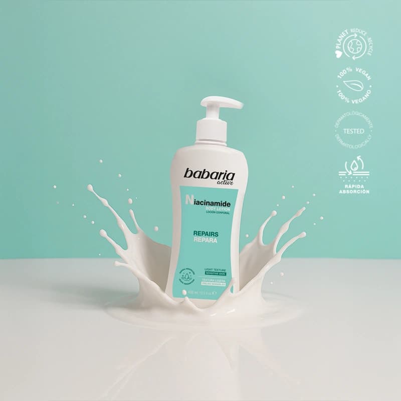 لوسیون بدن باباریا Babaria نیاسینامید حجم 400 میل — تصویر ۱۱