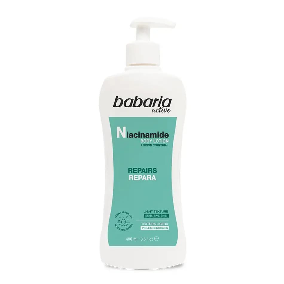 لوسیون بدن باباریا Babaria نیاسینامید حجم 400 میل — تصویر ۲