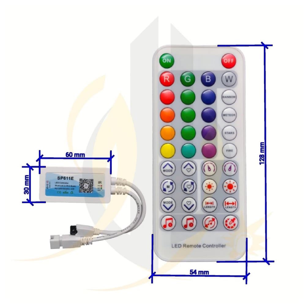 ریموت کنترل LED نواری RGB برنامه پذیر موزیکال SP611E — تصویر ۷