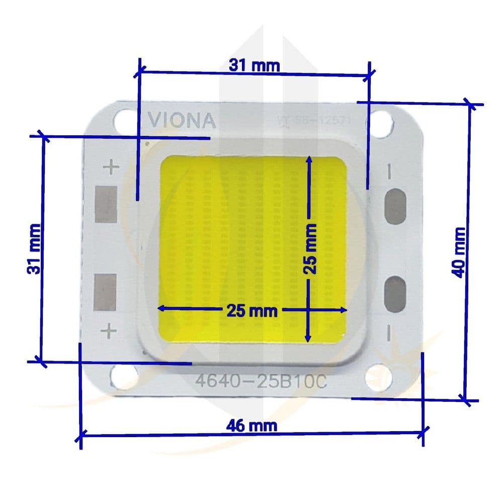 چیپ 100 وات 40*46 میلی‌متر COB 100w 3000mA — تصویر ۱۱