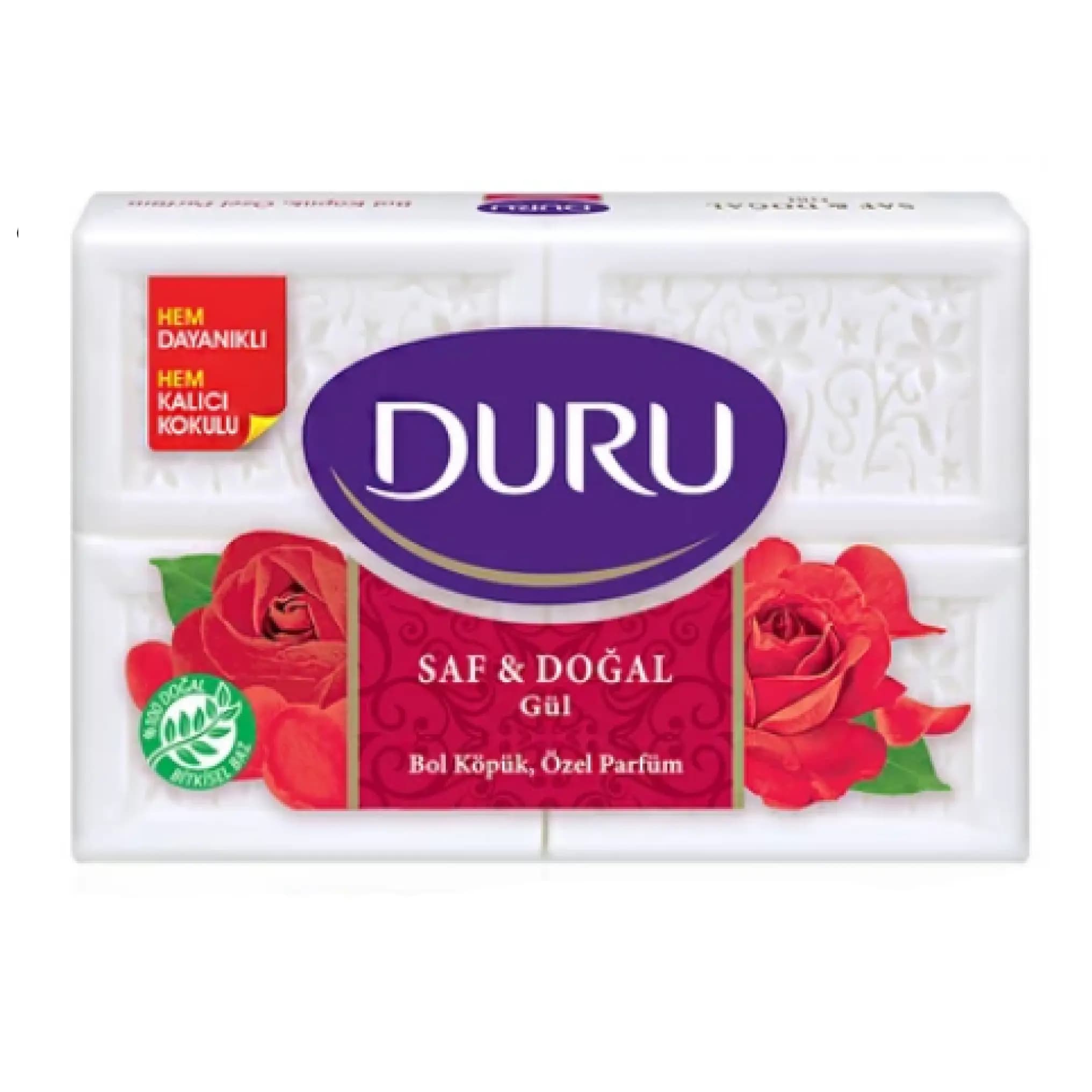 صابون بدن دورو Duru کتابی عصاره گل رز 4 عددی 600 گرم — تصویر ۴
