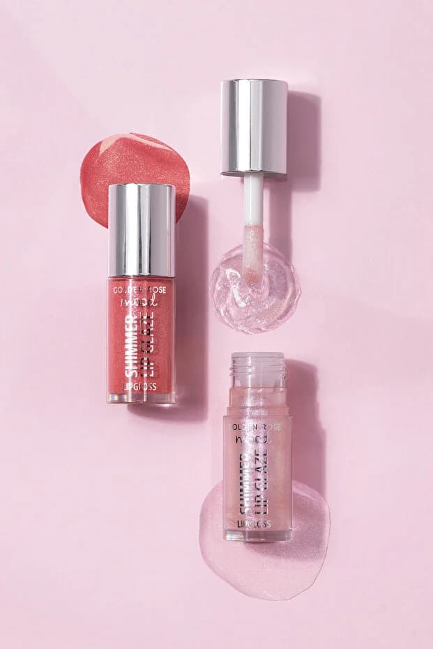 لیپ گلاس شاین دار گلدن رز Golden Rose مدل Shimmer Lip Glaze رنگ Bubble Pink شماره 251 — تصویر ۵