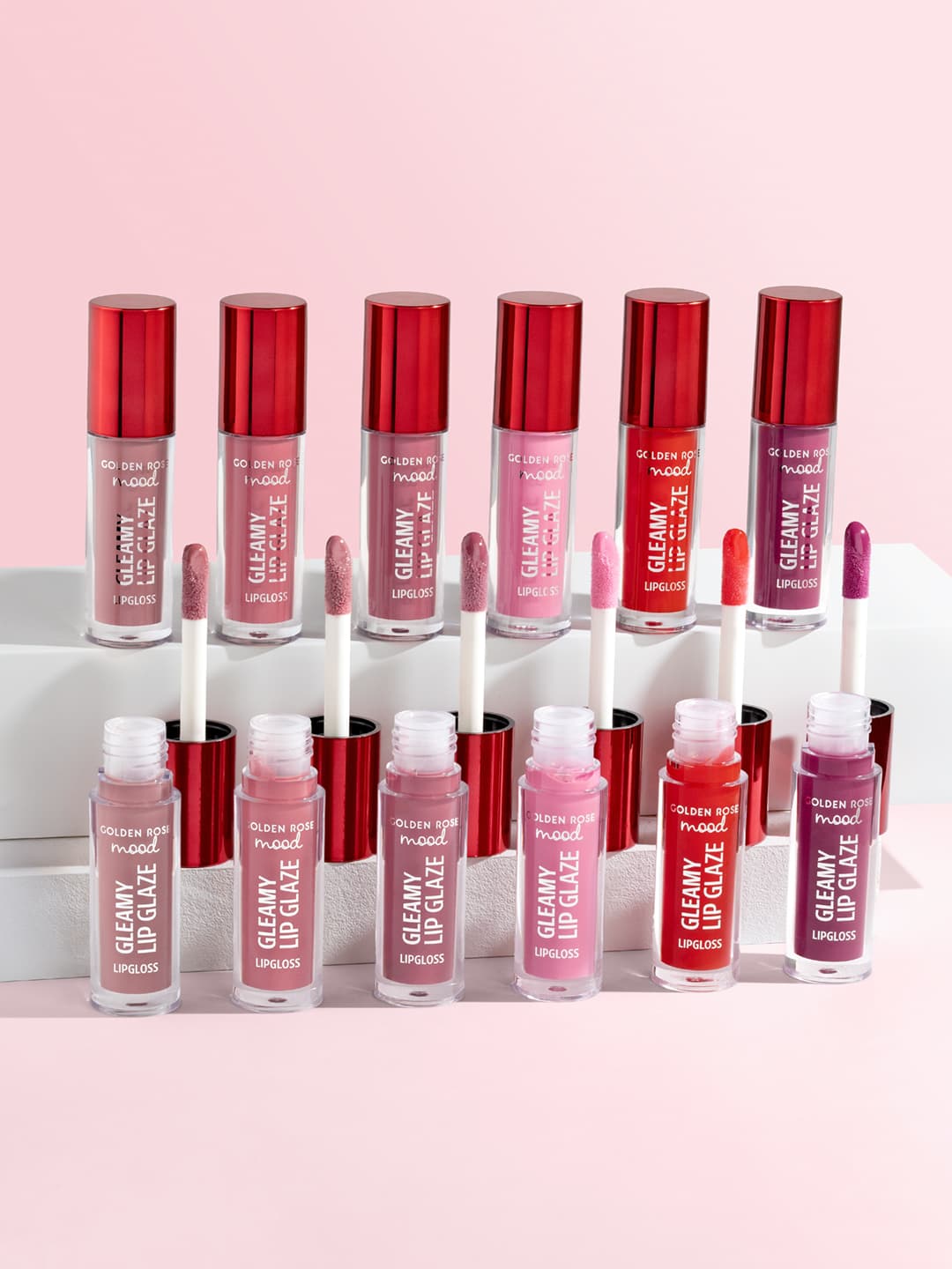 لیپ گلاس گلدن رز Golden Rose سری Gleamy Lip Glaze رنگ Plum Glaze شماره 206 — تصویر ۴