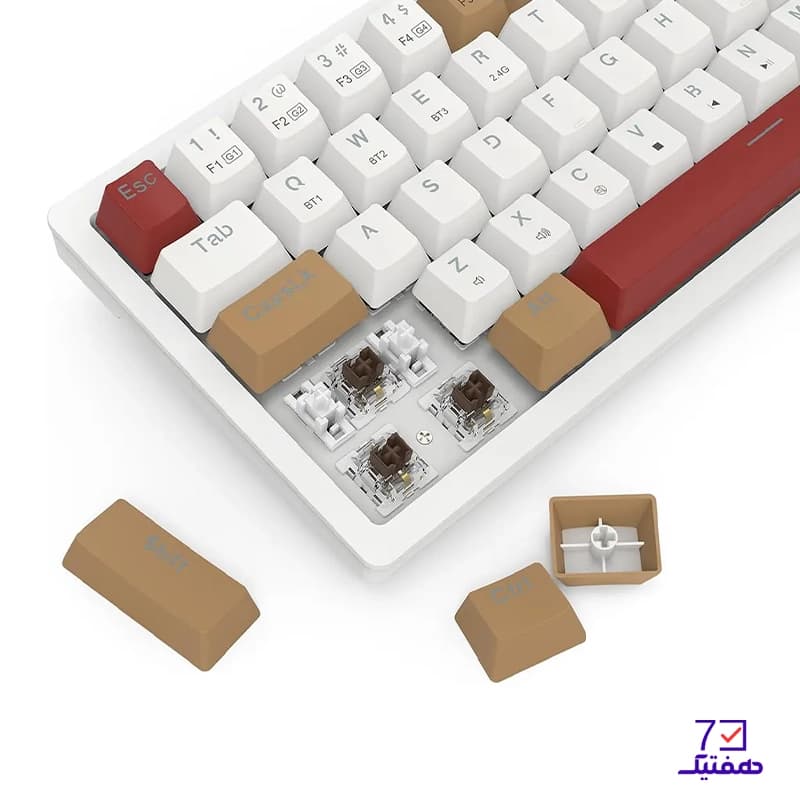 کیبورد بی سیم مکانیکال گیمینگ ردراگون Redragon Rammus K677 Pro — تصویر ۴