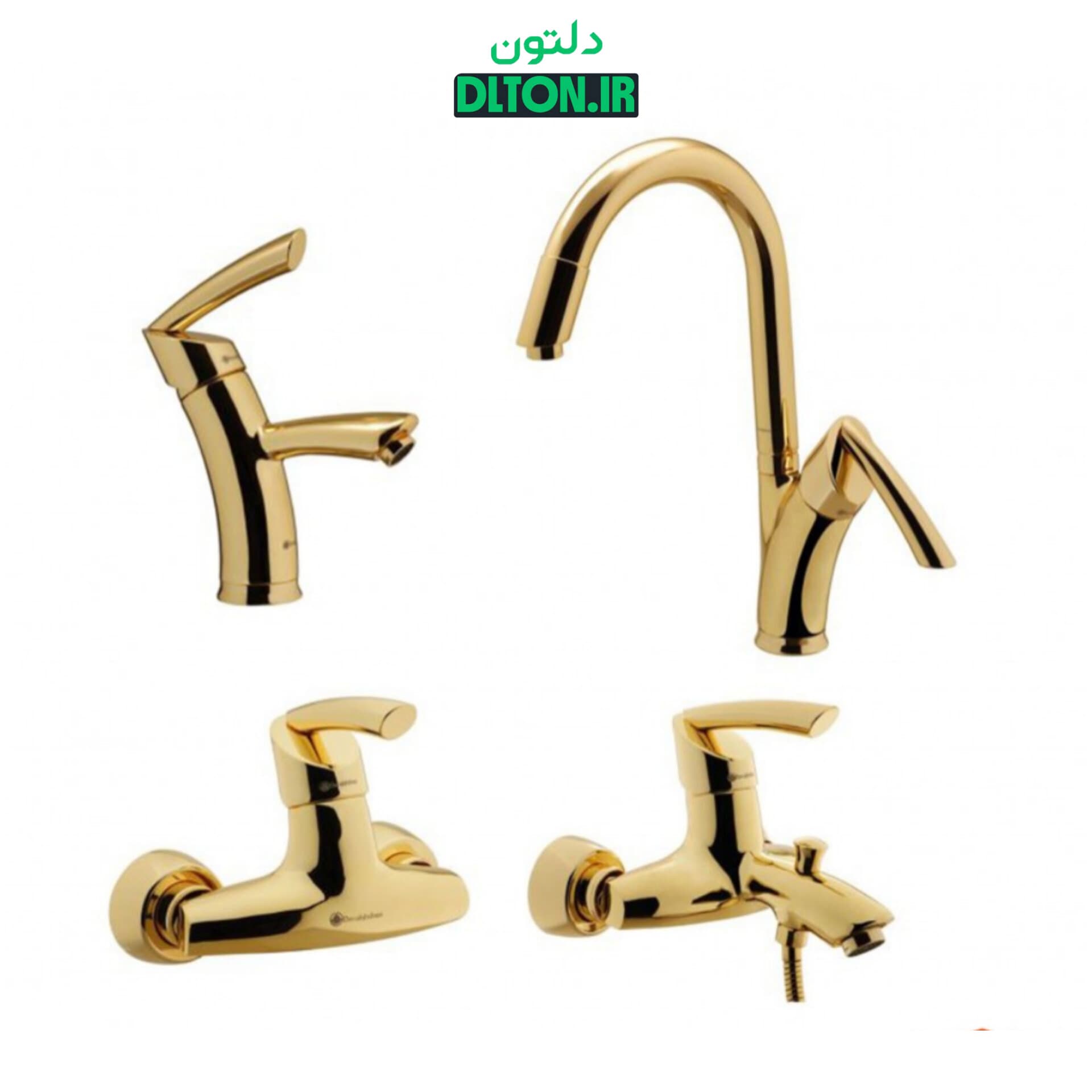 ست شیرآلات درخشان مدل تاپ گلد — تصویر ۲