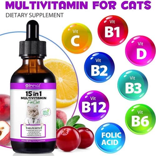 قطره 15در1مولتی ویتامین گربه اویمال ایرلند 60 میل — تصویر ۶