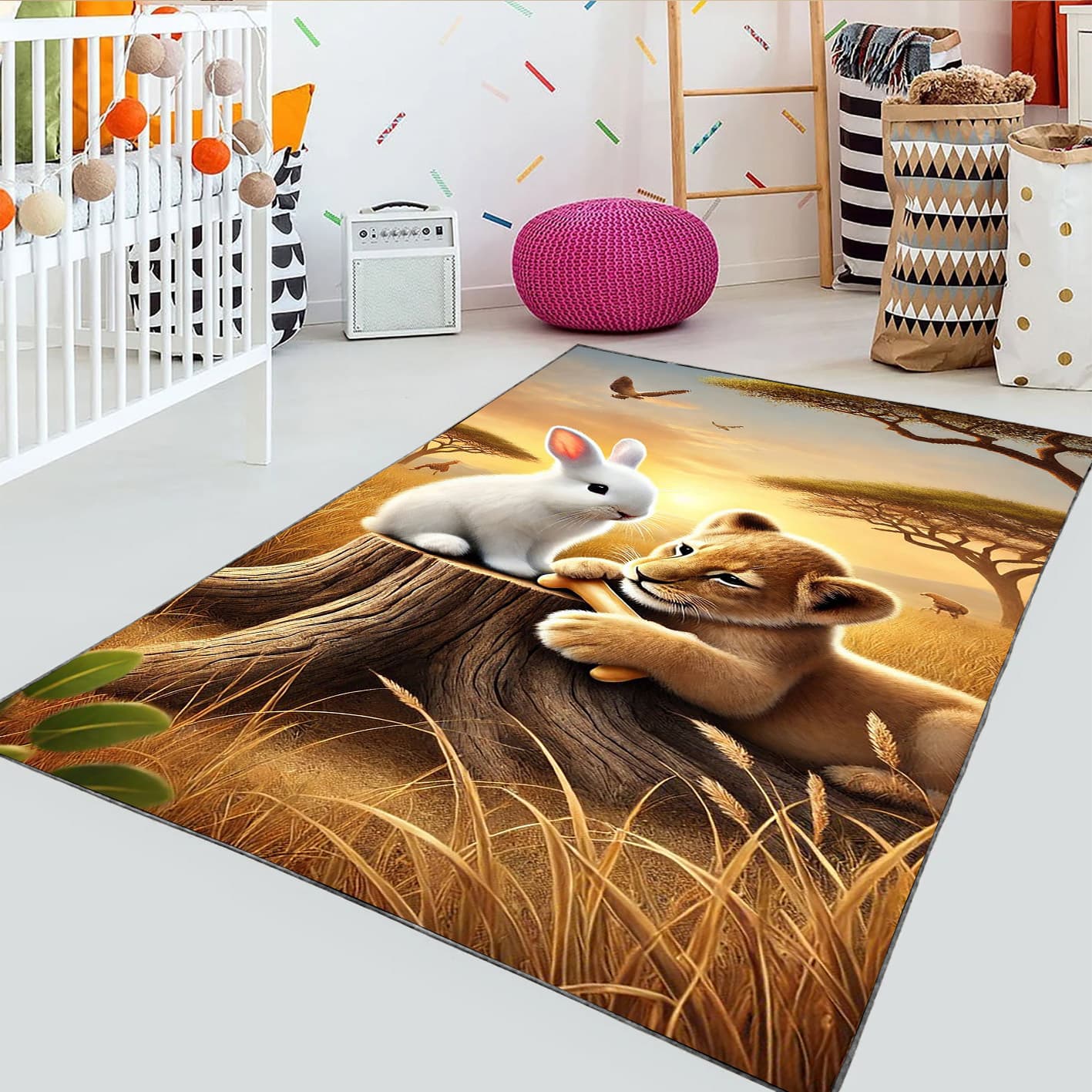 فرشینه اتاق پسر طرح حیوانات WA-4730