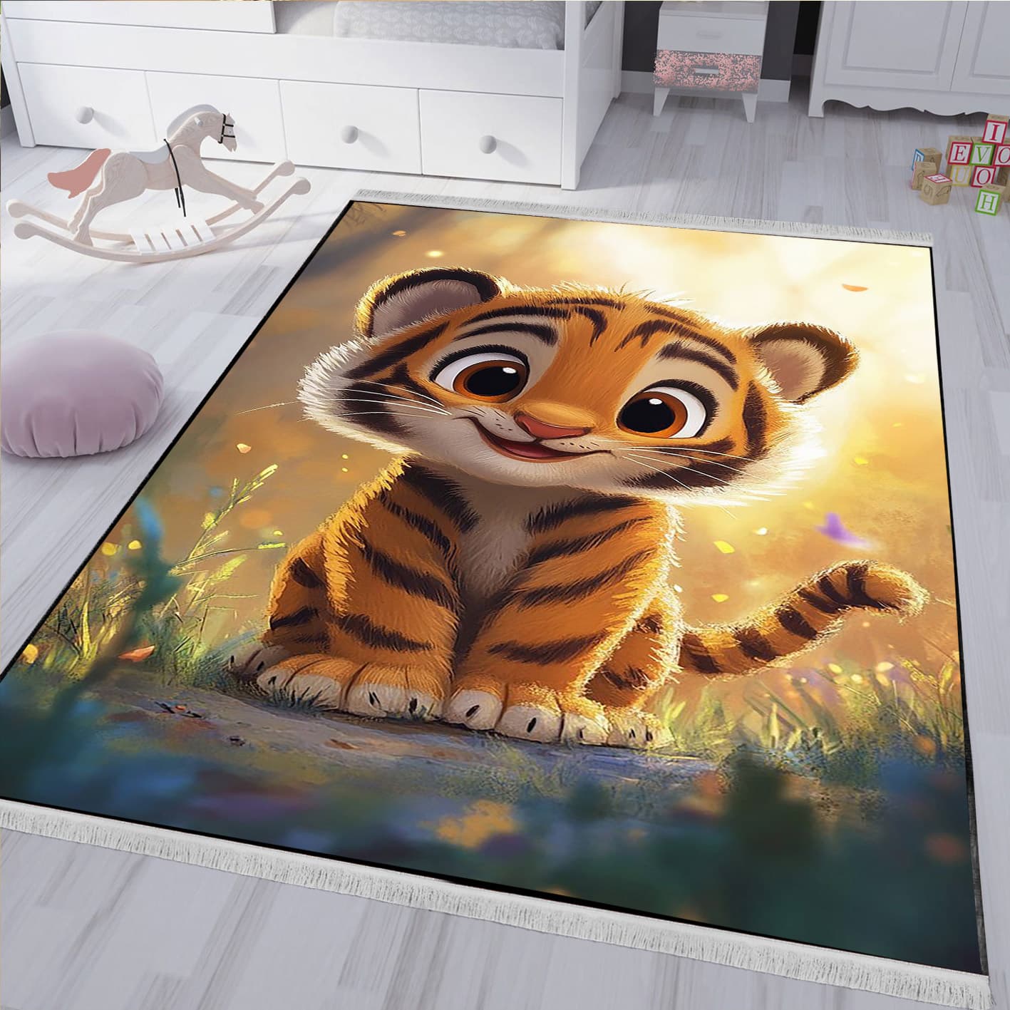 فرشینه اتاق بچه طرح ببر کوچولو کارتونی WA-4704
