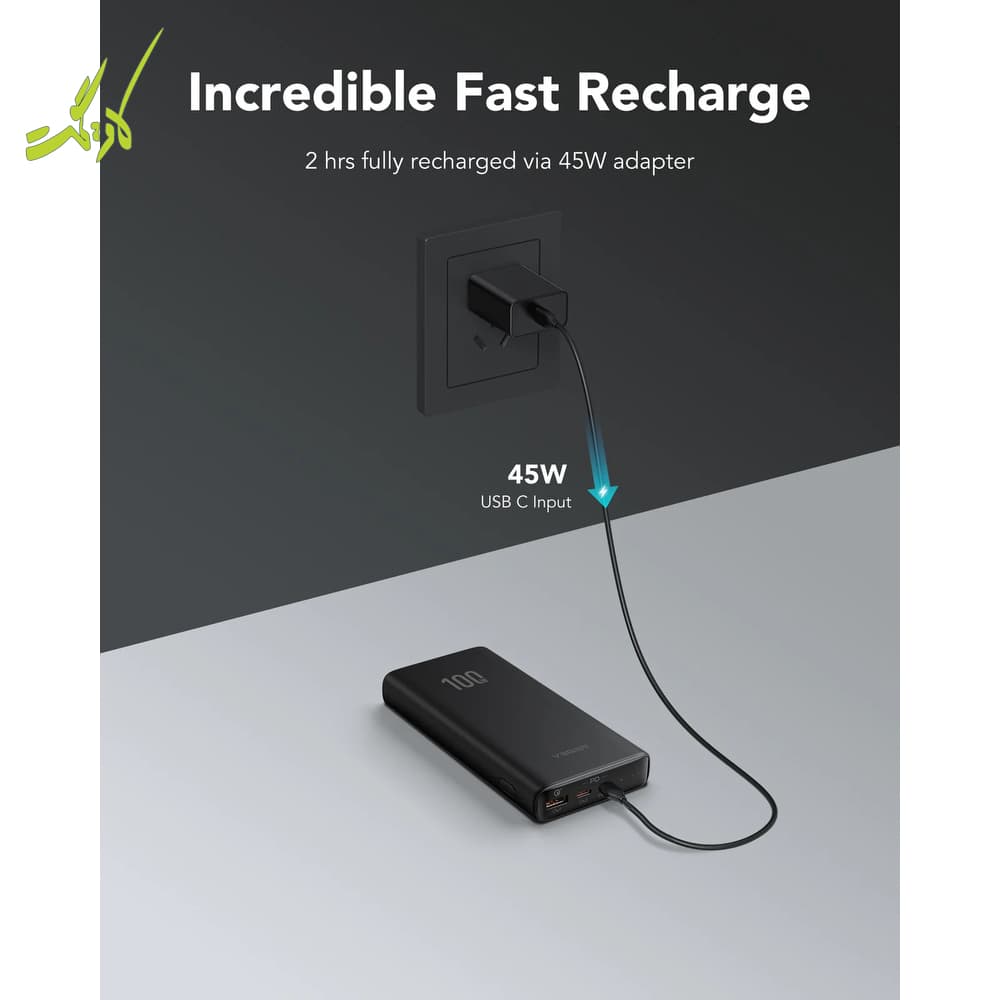 پاور بانک وگر ۱۰۰ وات Veger T100 W2032C 20000mAh 100W — تصویر ۸