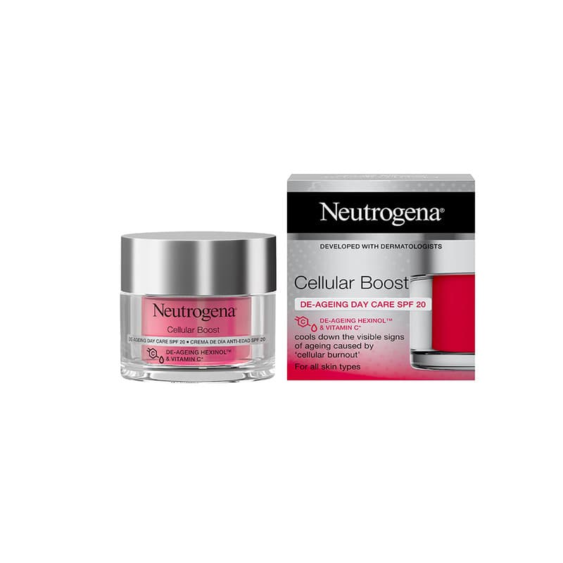 کرم روز ضد چروک نوتروژینا SPF 20 Cellular Boost حاوی ویتامین C