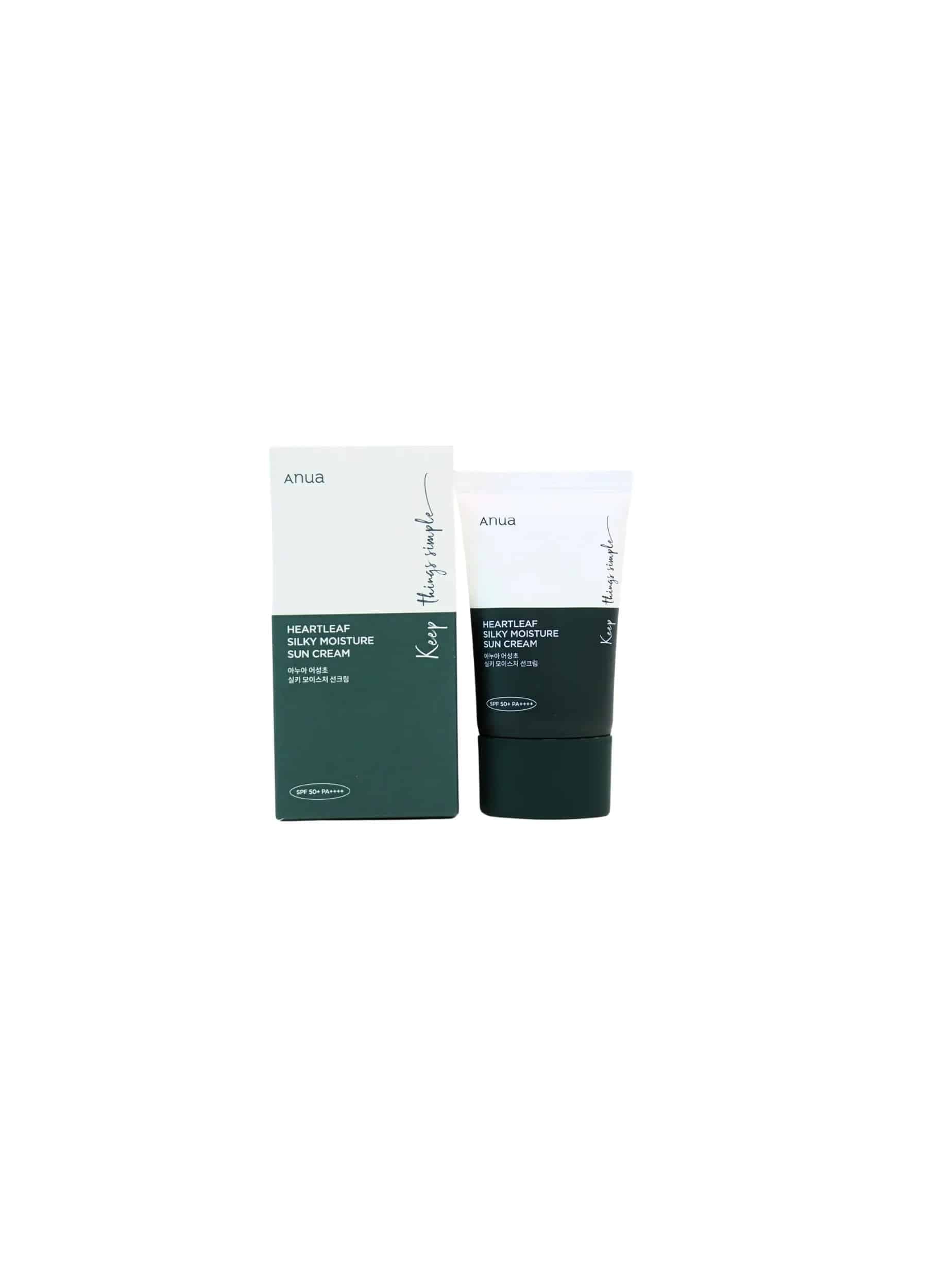 ضد آفتاب مرطوب کننده آنوا ANUA مدل HEARTLEAF SILKY MOISTURE با SPF +50 حجم 50 میل — تصویر ۲