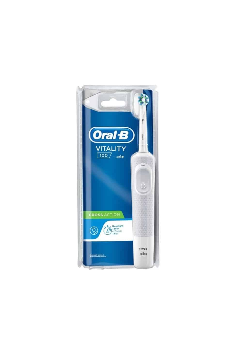 مسواک برقی اورال بی ORAL-B مدل VITALITY 100 CROSS ACTION رنگ سفید — تصویر ۳