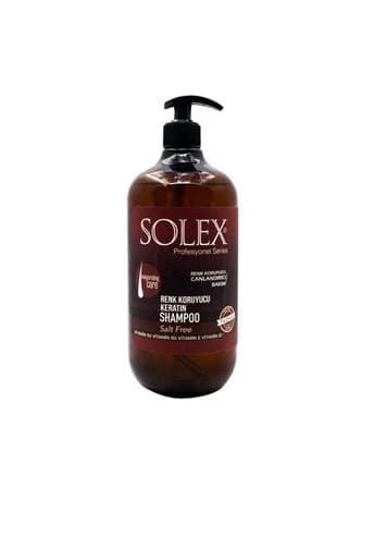 شامپو بدون سولفات کراتینه سولکس SOLEX مخصوص موهای رنگ شده حجم 1000 میل