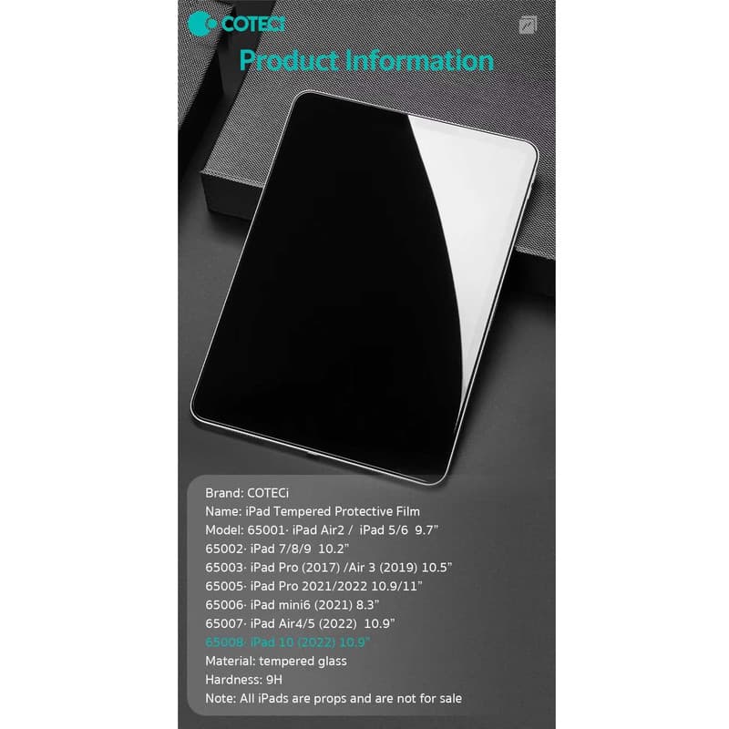 محافظ صفحه نمایش کوتتسی مدل 65007 مناسب برای تبلت اپل 10.9 اینچ iPad Air 4/5 — تصویر ۶