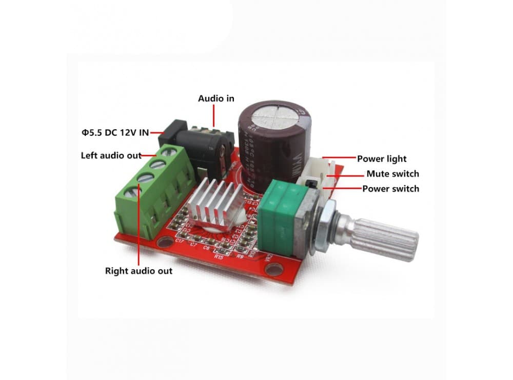 ماژول آمپلی فایر استریو 2X10W وات PAM8610 — تصویر ۹