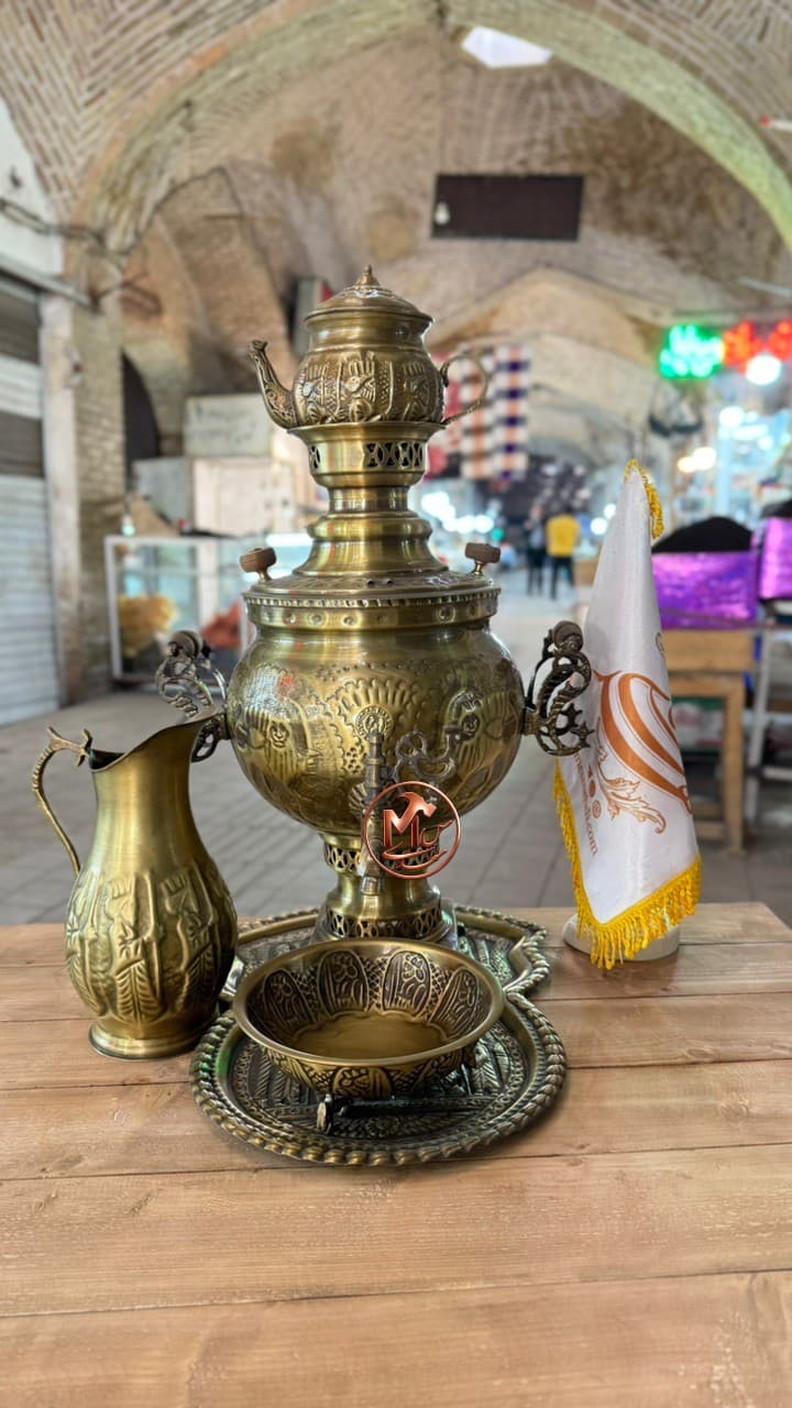 سماور برنجی قلم انتیک