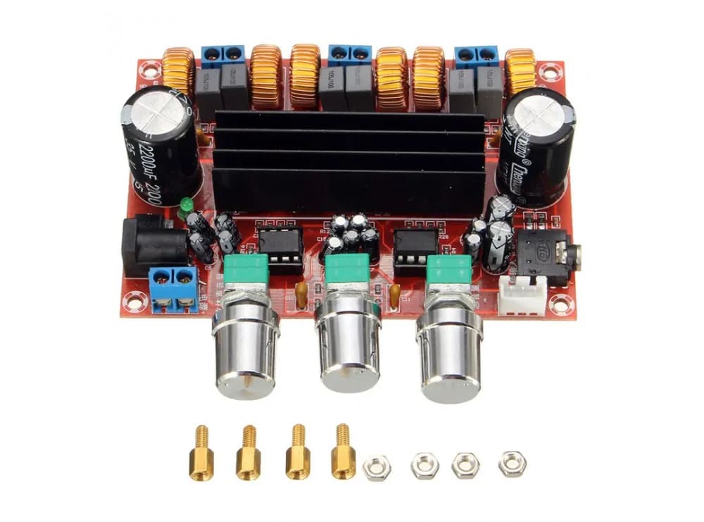 برد آمپلی فایر حرفه ای 2x50W+100W XH-M139 — تصویر ۷