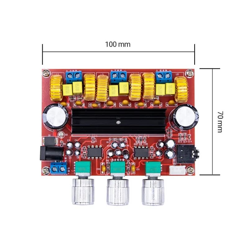 برد آمپلی فایر حرفه ای 2x50W+100W XH-M139 — تصویر ۸