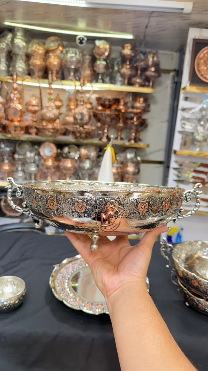 ست مسی الماس تراش ۳ پایه گلبرگی — تصویر ۱۱