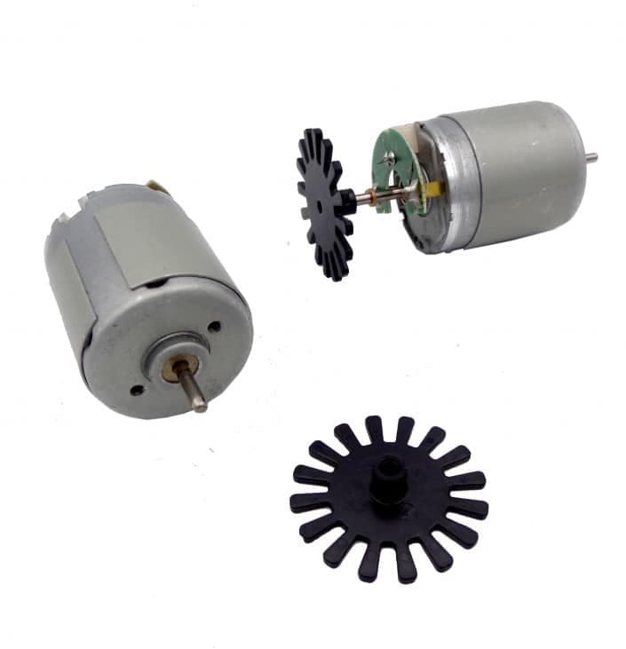 موتور DC 12V جانسون سایز 32x28mm انکودرخور