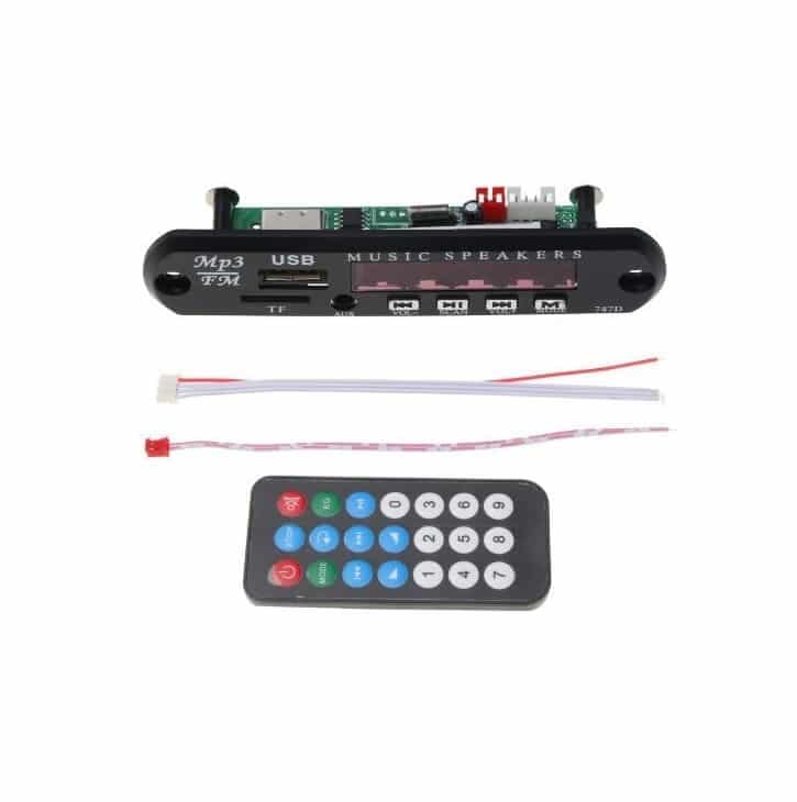 پخش کننده 12V – پنلی MP3 پشتیبانی از MicroSD و USB با ریموت کنترل — تصویر ۸