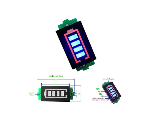 ماژول نمایشگر سطح شارژ باترى لیتیم سه سل 12.6V — تصویر ۷