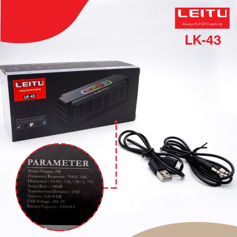 اسپیکر بلوتوثی قابل حمل لیتو مدل LK – 43 — تصویر ۷