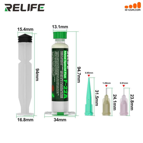 خمیر فلکس سرنگی مدل RELIFE F-22A 10CC — تصویر ۳