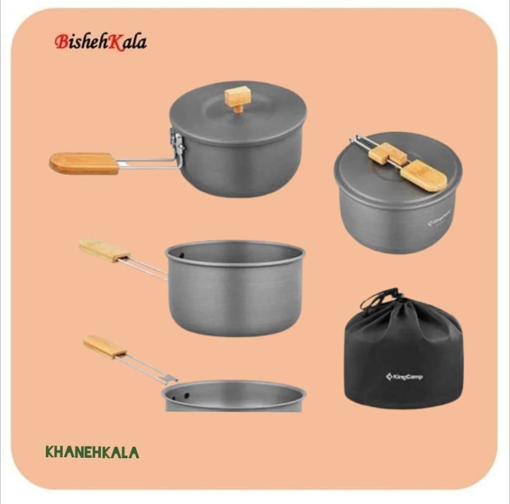 ست قابلمه کینگ کمپ KingCamp مدل KA2126_MEDIUMGREY کد(13)