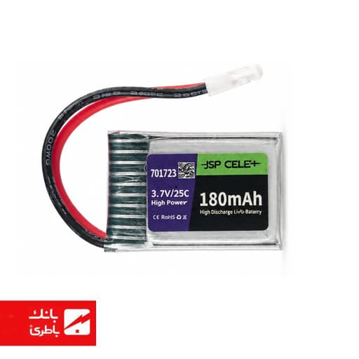 باتری پروازی لیتیوم پلیمر 701723 ظرفیت 180میلیآمپرساعت