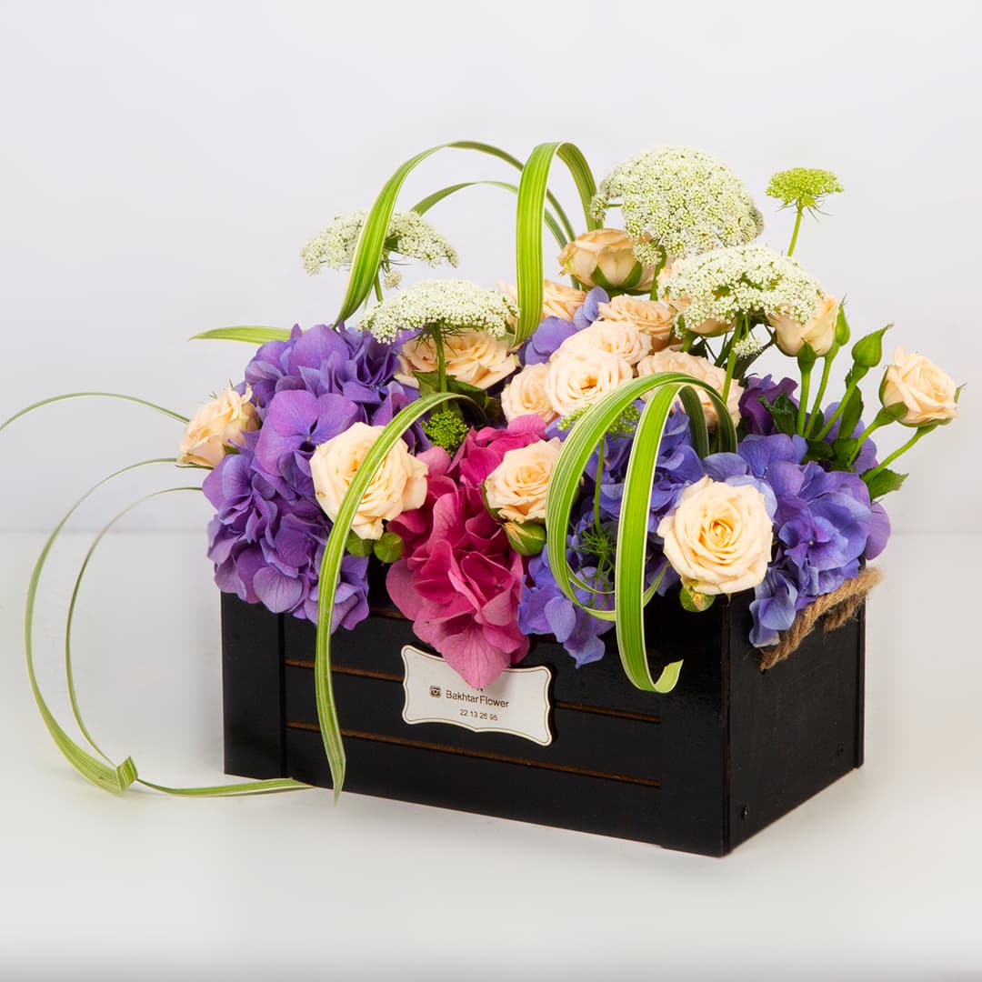 باکس گل چوبی کوچک کد 17906