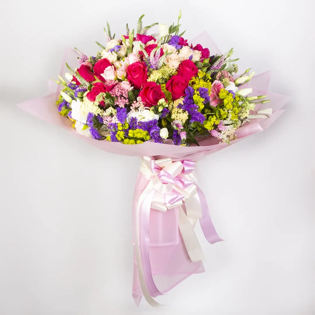 دسته گل هدیه رز هلندی کد 6680|باختر — تصویر ۳