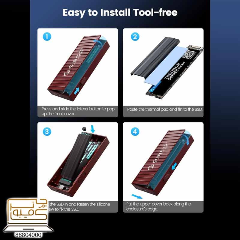 باکس اس اس دی اوریکو BOX M2 ORICO 9610-C3 — تصویر ۳