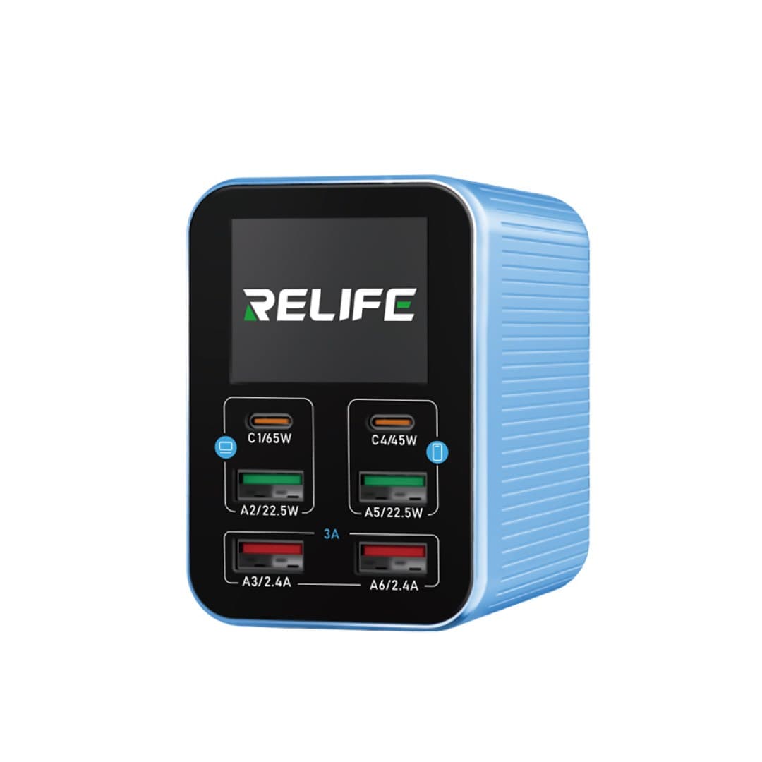 شارژر رومیزی 6 پورت 72 وات ریلایف مدل Relife Q4 — تصویر ۱۰