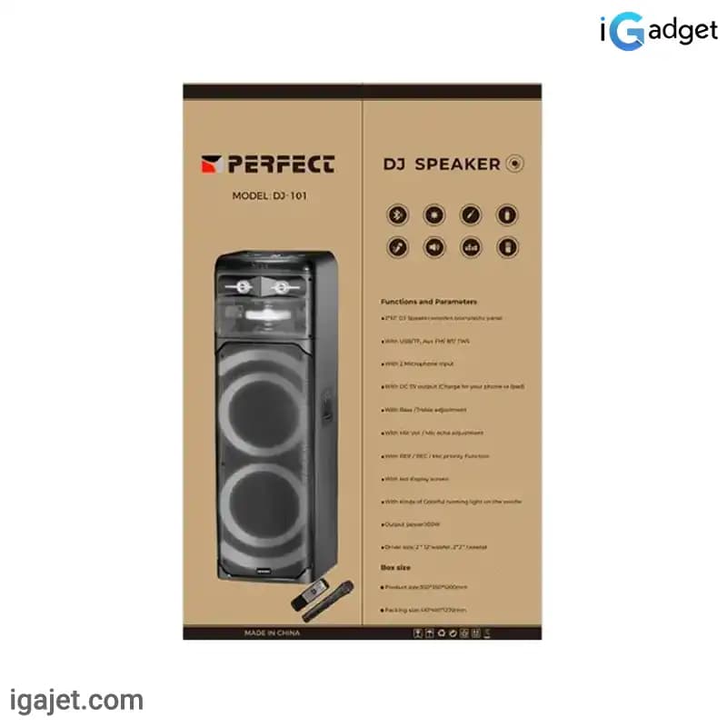 اسپیکر بلوتوثی پرفکت مدل DJ-101 — تصویر ۳