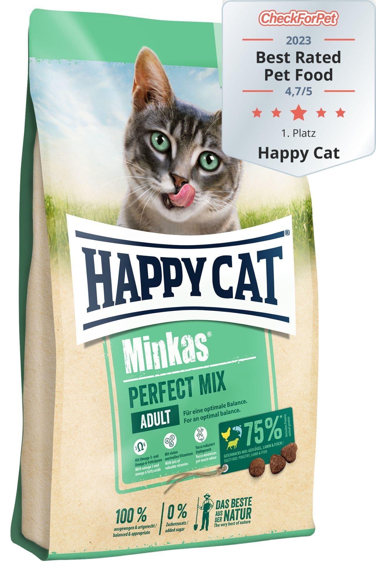غذای خشک گربه مینکاس پرفکت میکس هپی کت (وزن 10KG) MINKAS PERFECT MIX_HAPPYCAT