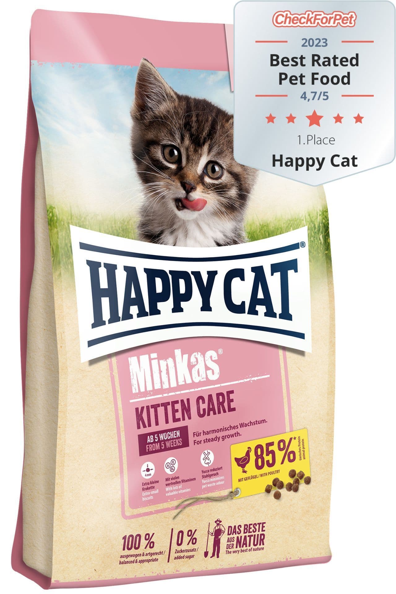 غذای خشک گربه مینکاس کیتن هپی کت (وزن 1.5KG) MINKAS KITTEN CARE_HAPPYCAT