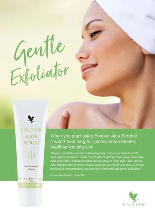 Forever Aloe Scrub | اسکراب آلوئه ورا فوراور؛ لایه‌برداری ملایم برای پوستی نرم، شفاف و شاداب — تصویر ۵