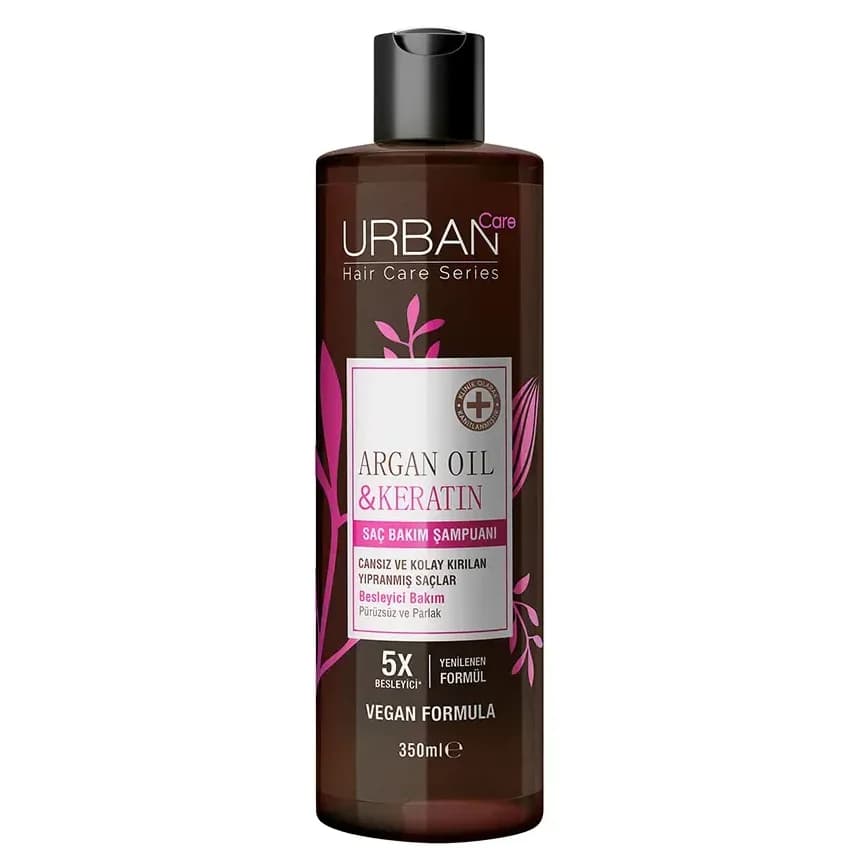شامپو تقویت کننده اوربن کر Urban Care حاوی روغن آرگان و کراتین حجم 350 میل — تصویر ۲