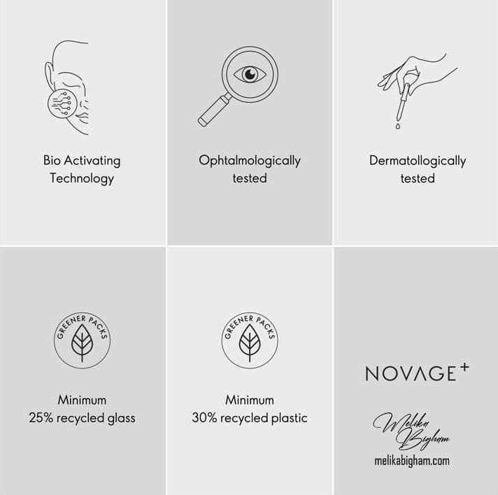 پک روشن کننده و ضدلک نوایج پلاس اوریفلیم Novage+ Bright Intense Routine Mixed — تصویر ۱۲