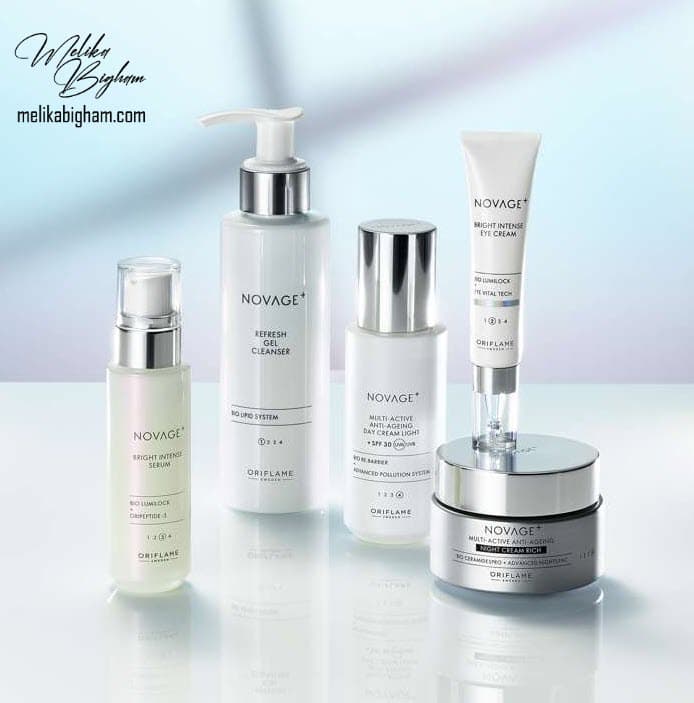 پک روشن کننده و ضدلک نوایج پلاس اوریفلیم Novage+ Bright Intense Routine Mixed — تصویر ۱۱